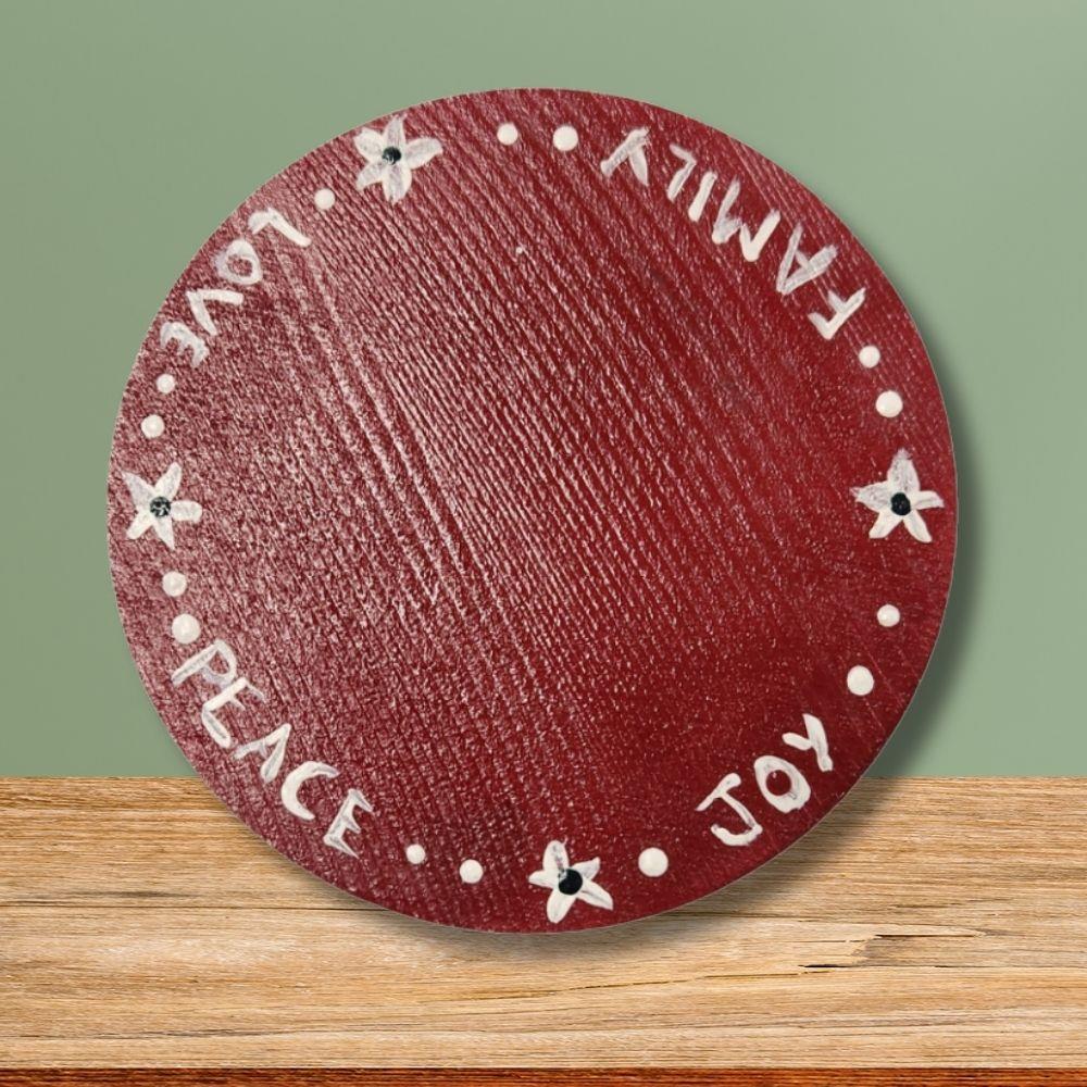 Wood Circle Plaque
