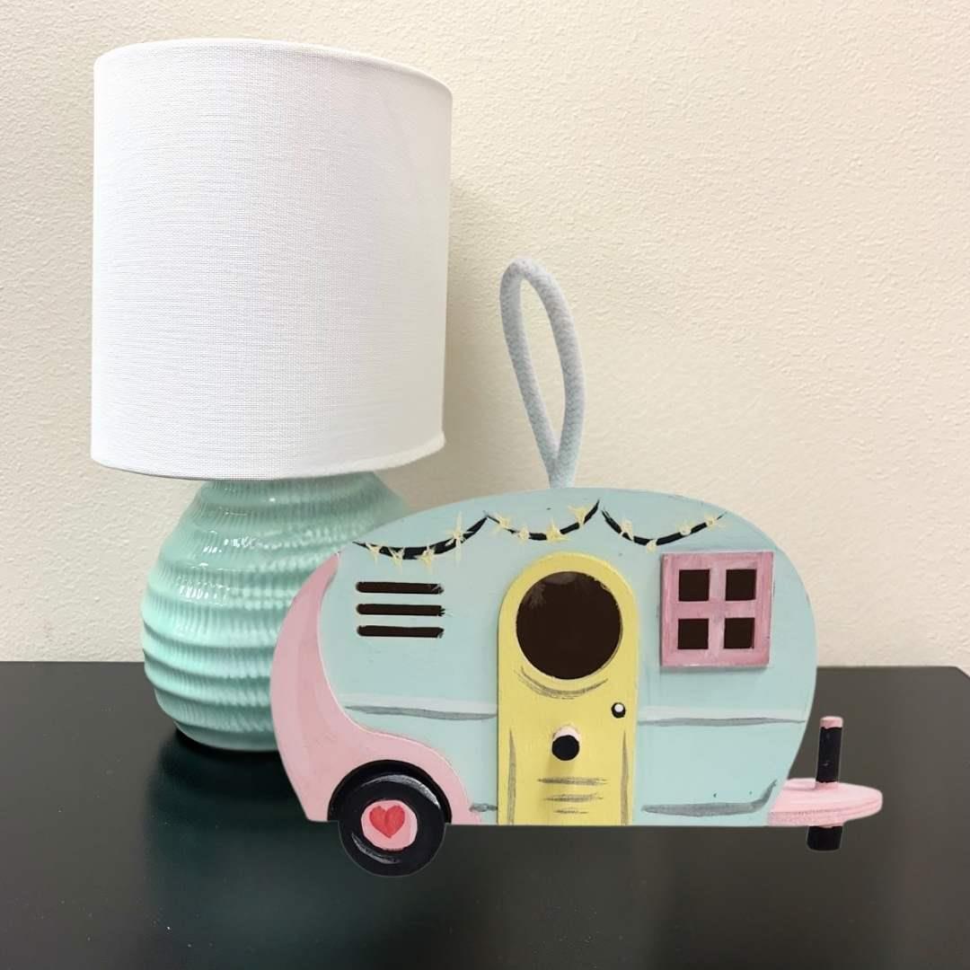 8" Wood Camper Birdhouse