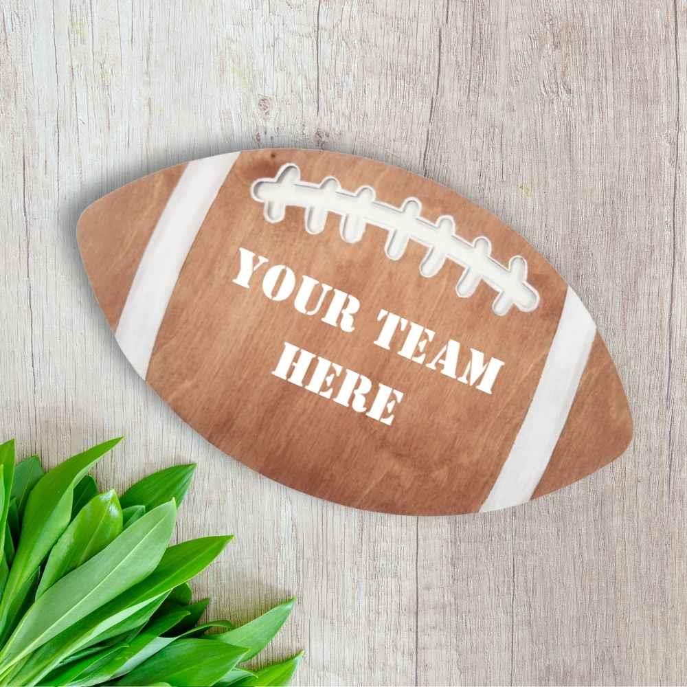 Wood Football Cutout