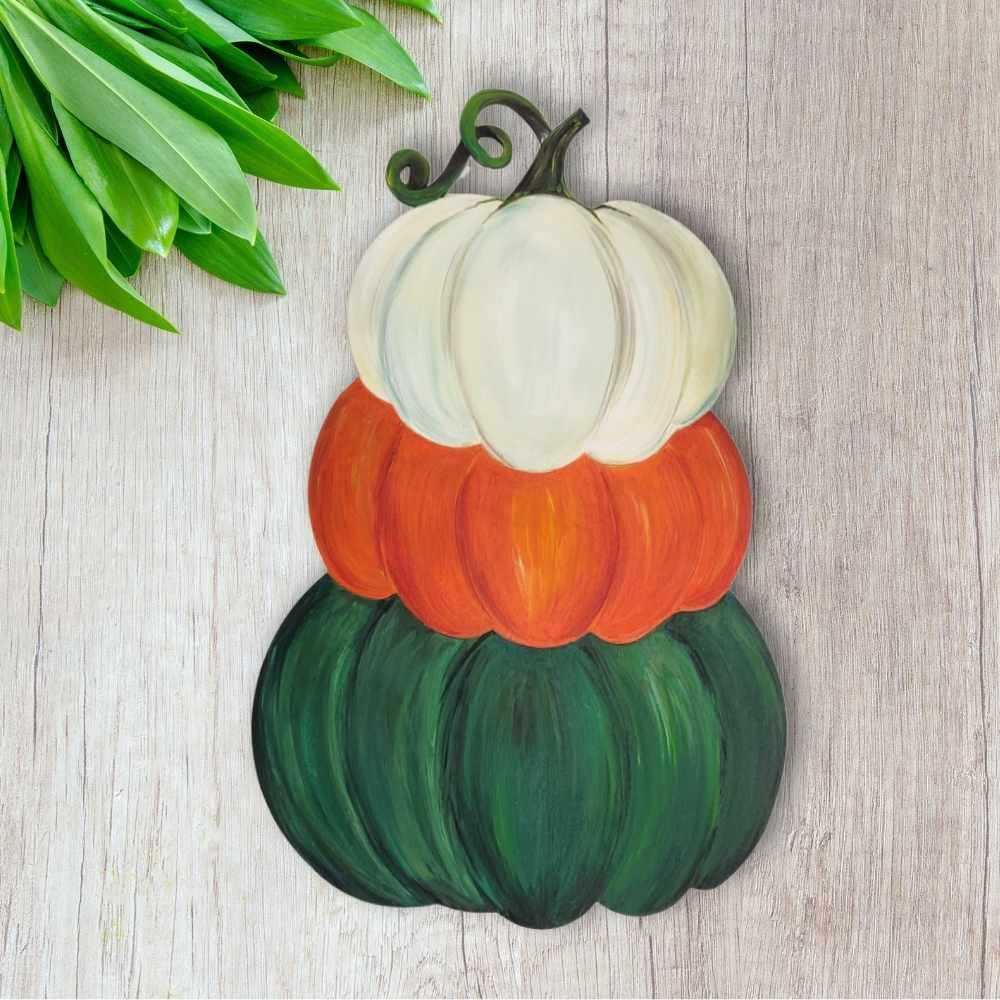 Wooden Cutout - Stacked Pumpkins