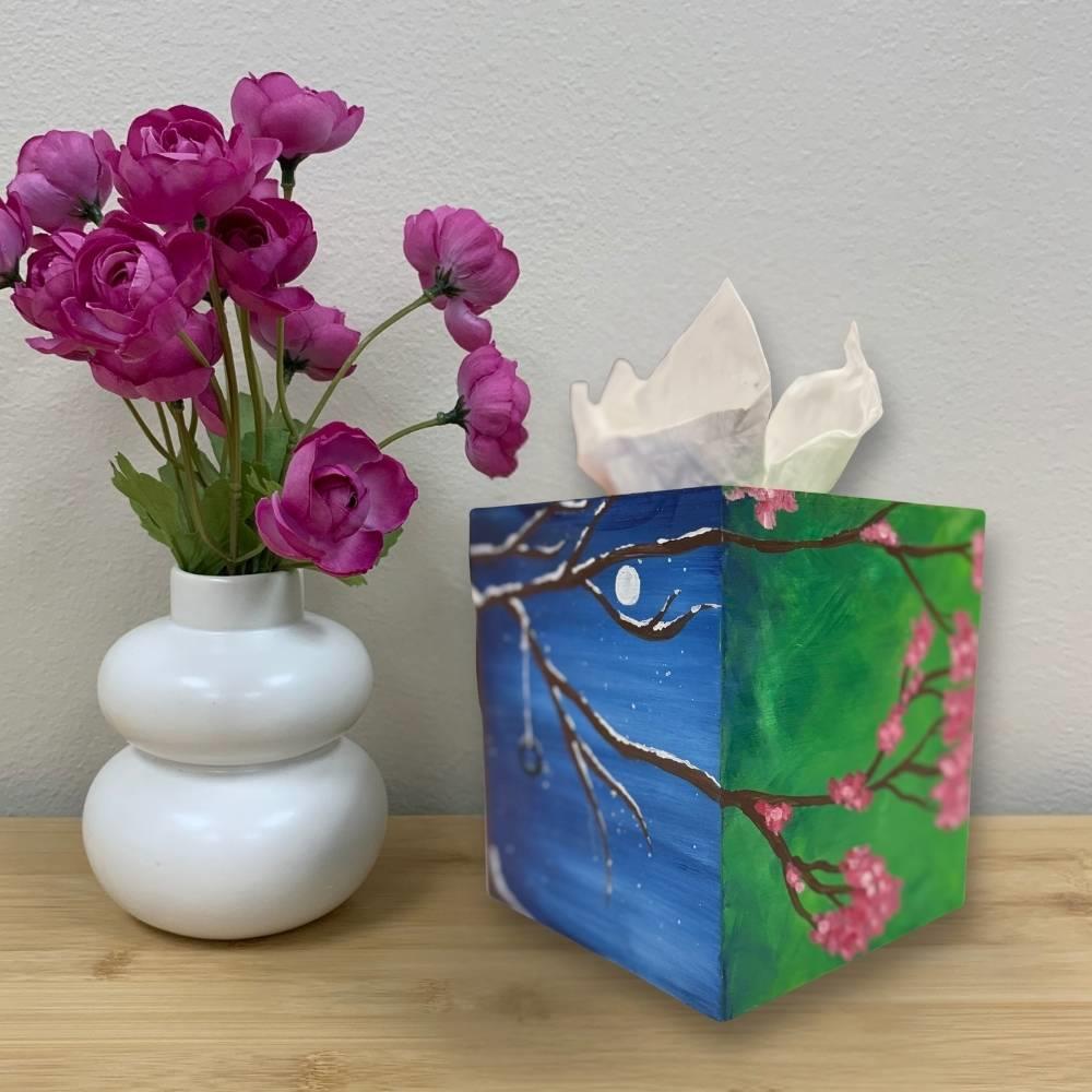 Wood Tissue Box