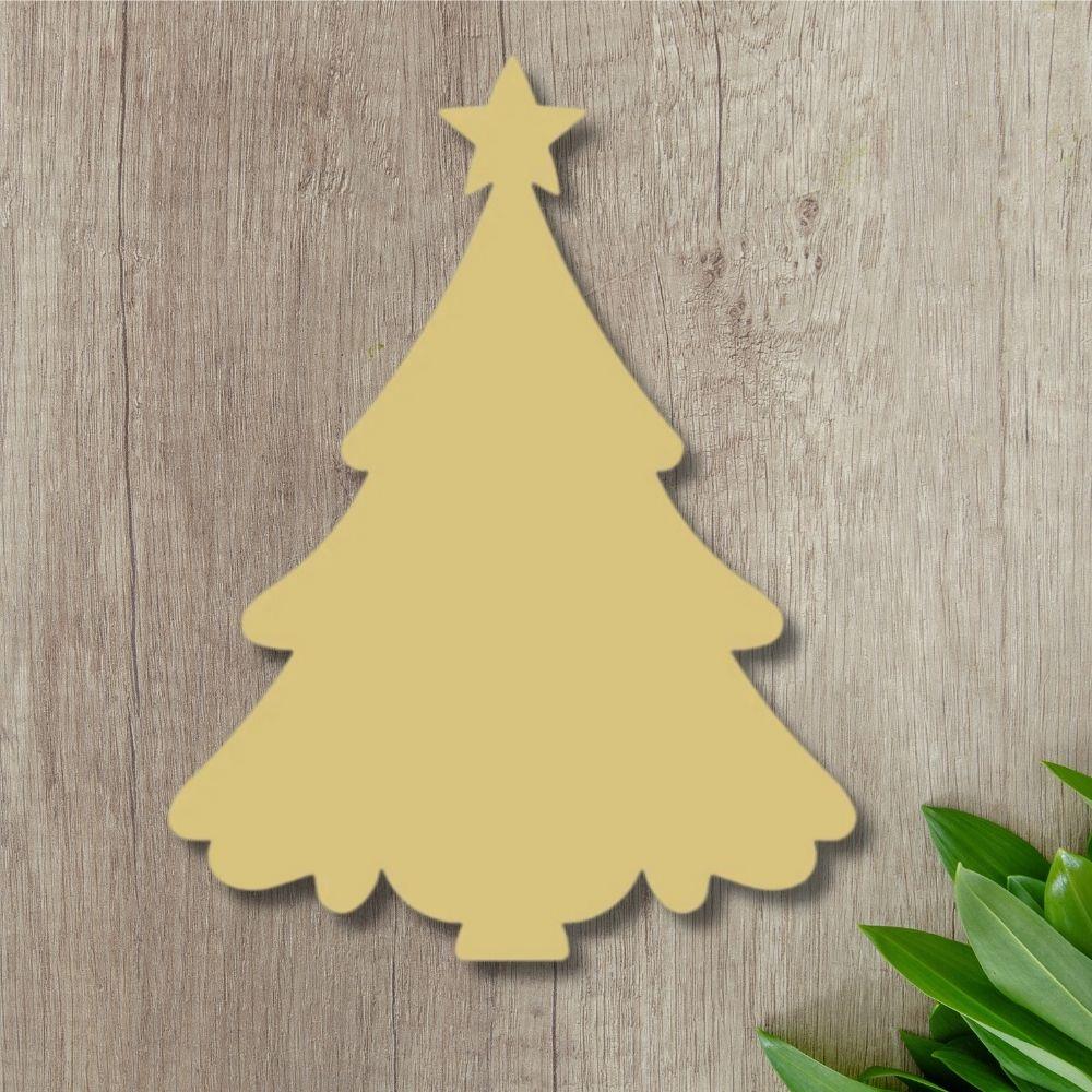 12" MDF Wooden Cutout - Christmas Tree