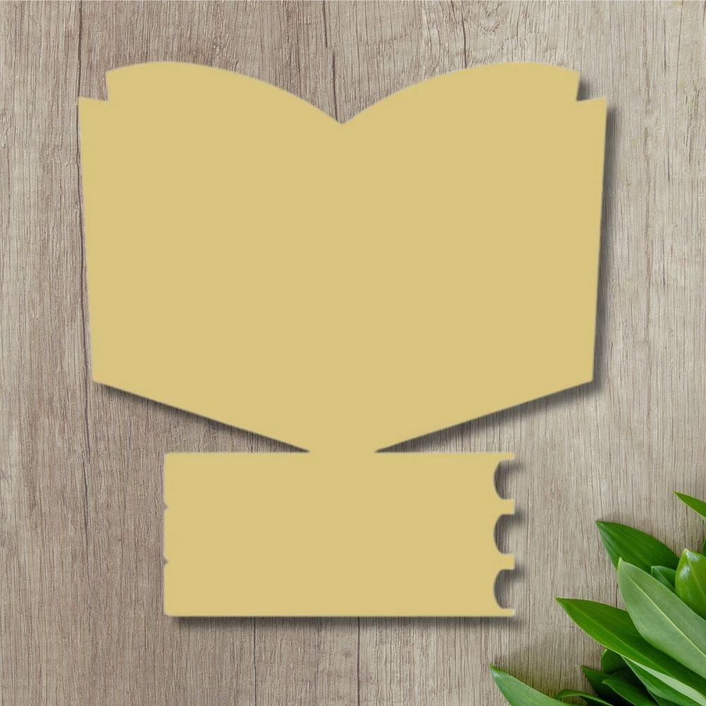 12" MDF Wooden Cutout - Books