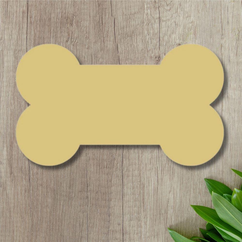 12" MDF Wooden Cutout - Dog Bone