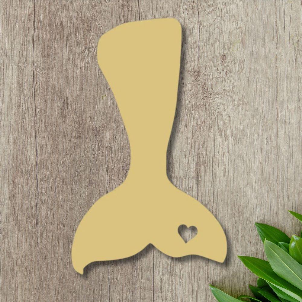 12" MDF Wooden Cutout - Mermaid Tail