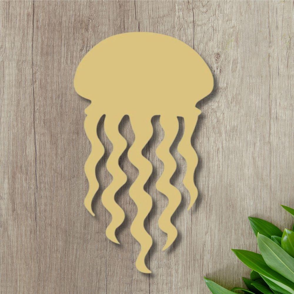12" MDF Wooden Cutout - Jellyfish