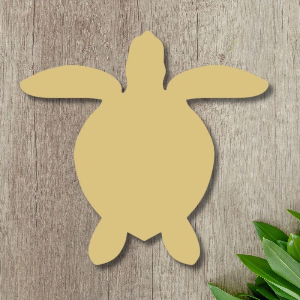 12" MDF Wooden Cutout - Turtle
