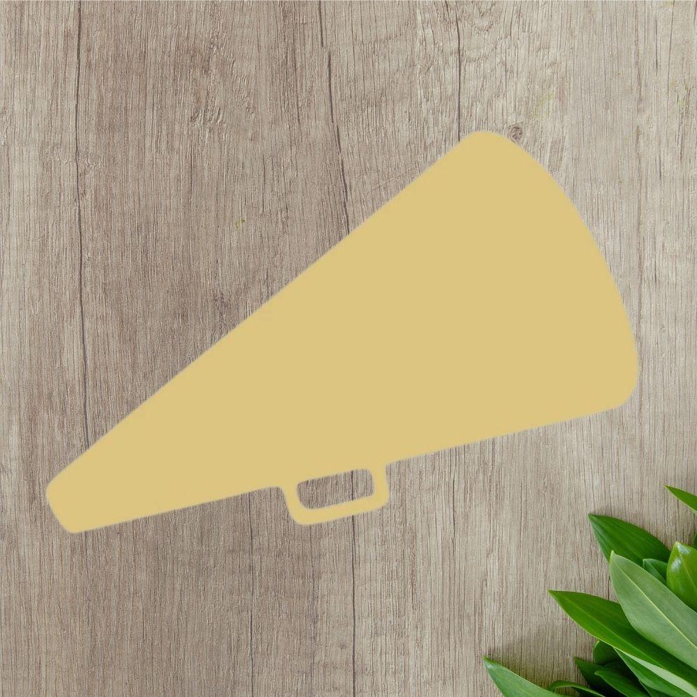 12" MDF Wooden Cutout - Megaphone