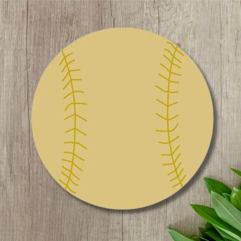 12" MDF Wooden Cutout - Baseball