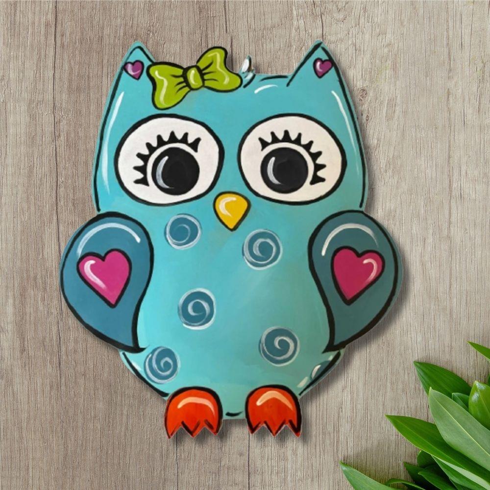 6" MDF Wooden Cutout - Owl
