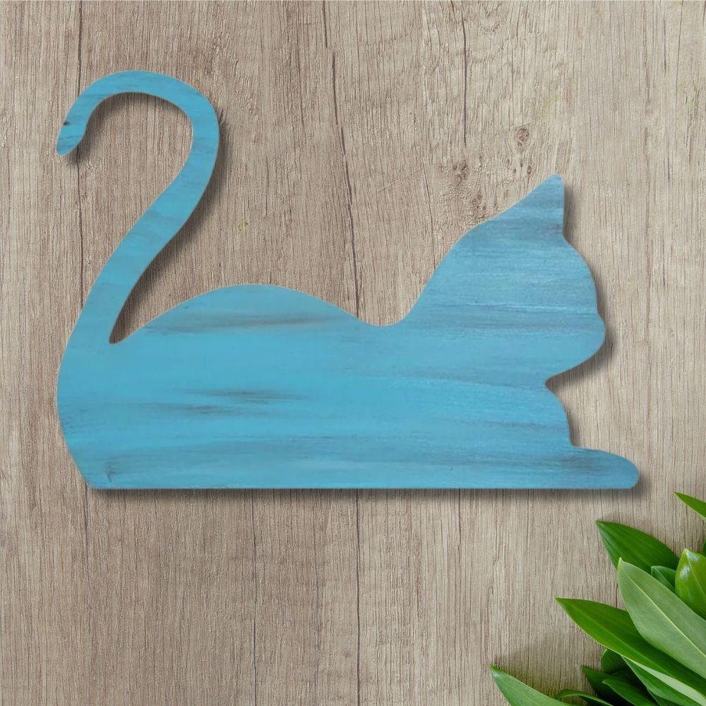 12" MDF Wooden Cutout - Cat