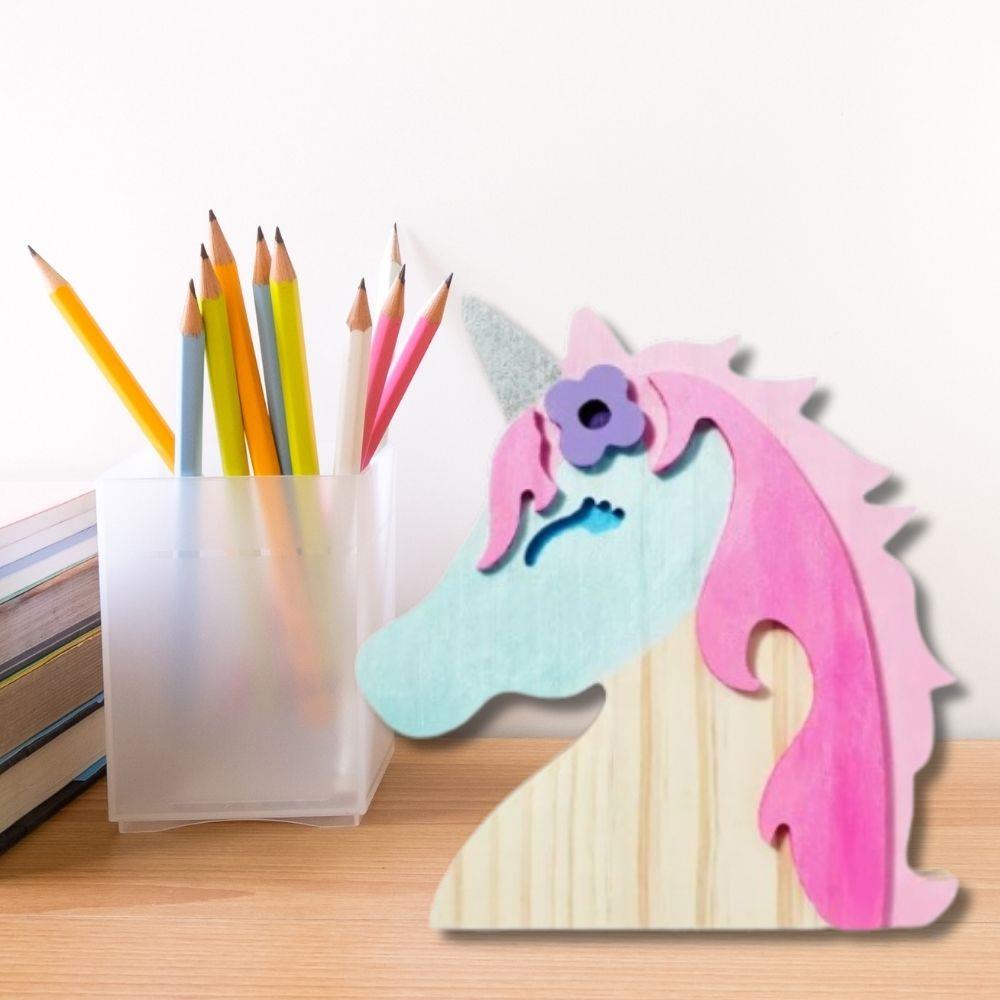 Unicorn 6" Freestanding Wood Figurine