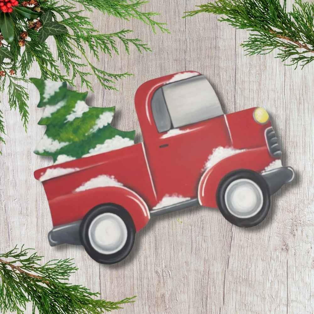 Wooden Cutout - Christmas Truck