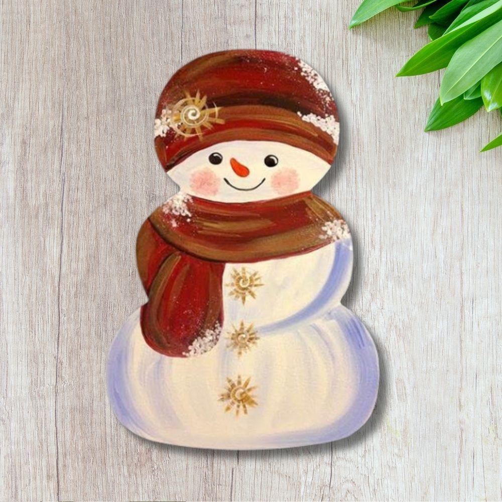 18" MDF Wooden Cutout - Stacked Pumpkins/Snowman