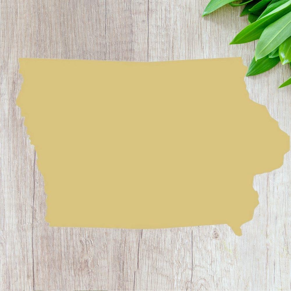 18" MDF Wooden Cutout - Iowa