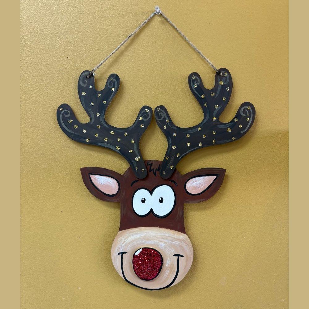 12" MDF Reindeer Wall Hanger