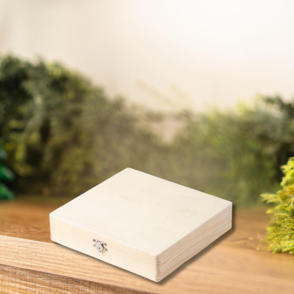 Wooden Box with Flat Edges 8X8"