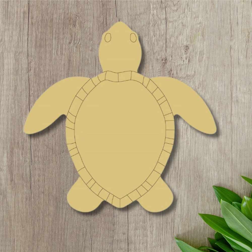 6" MDF Wooden Cutout - Sea Turtle