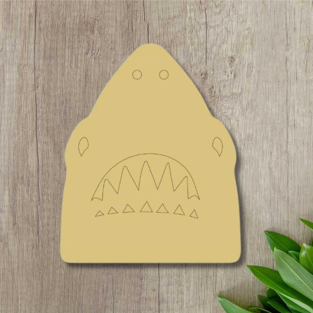 6" MDF Wooden Cutout - Shark Head