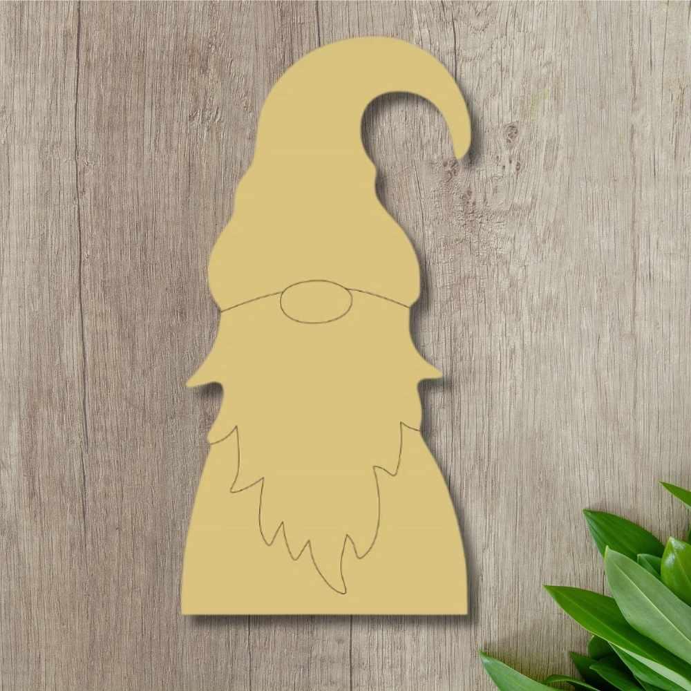 6" MDF Wooden Cutout - Gnome