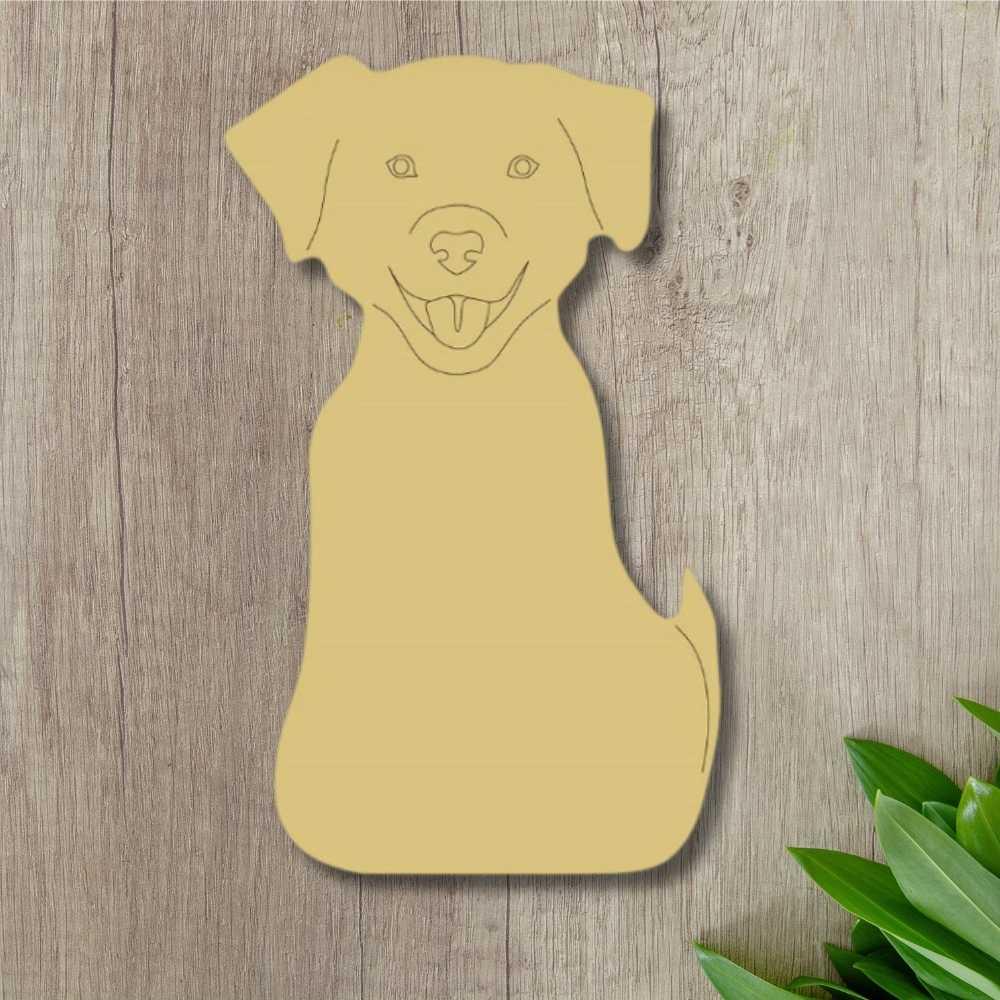 6" MDF Wooden Cutout - Dog