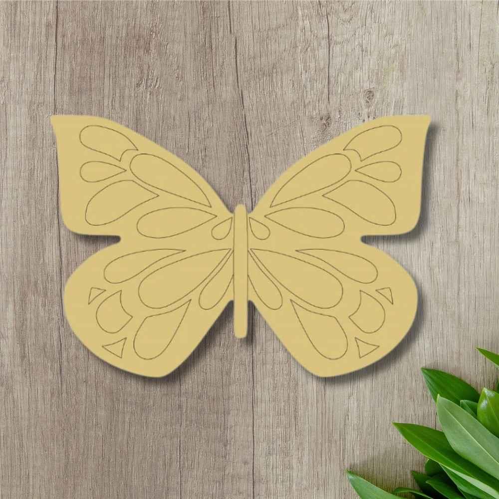 6" MDF Wooden Cutout - Butterfly