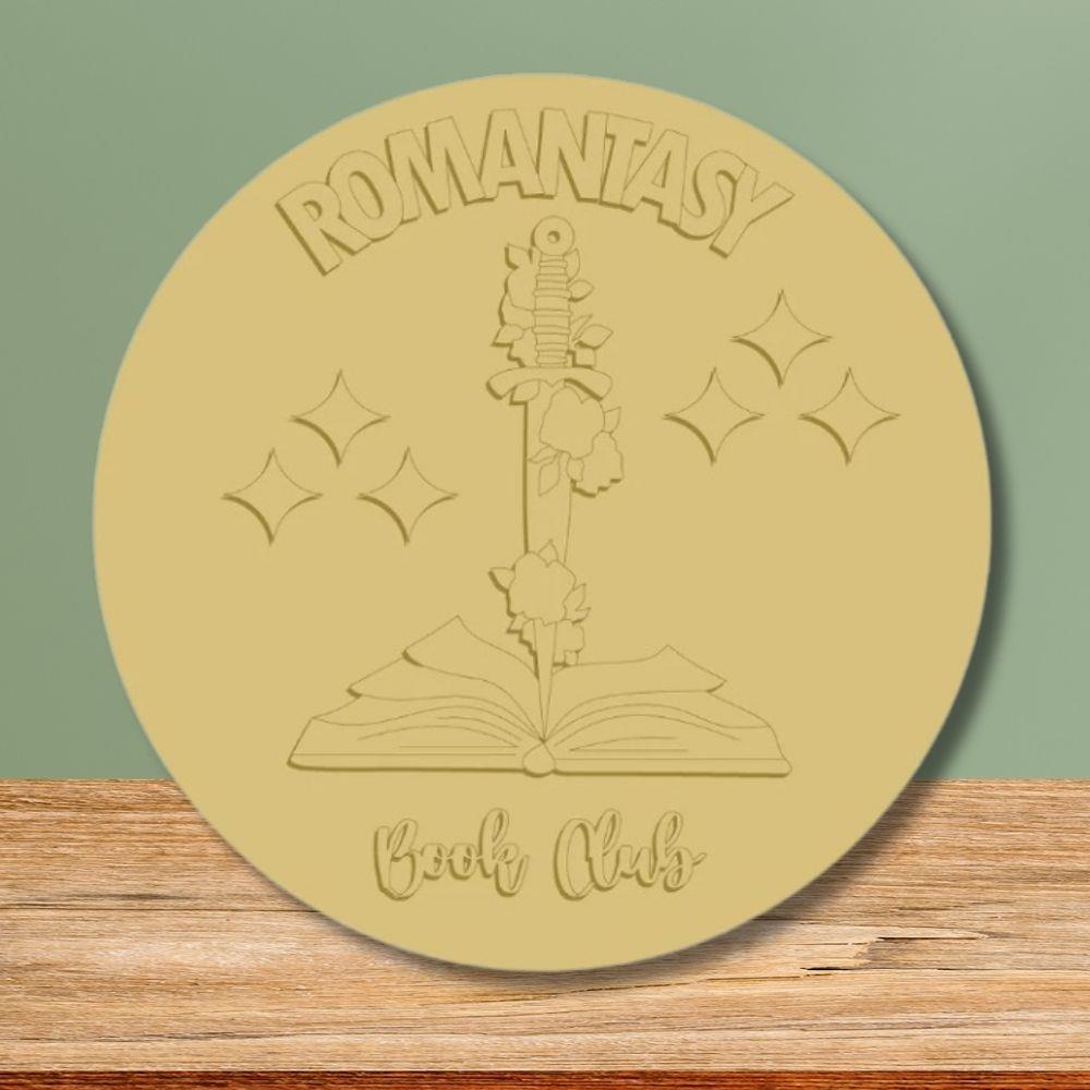3D Romantasy Book Club Round Cutout