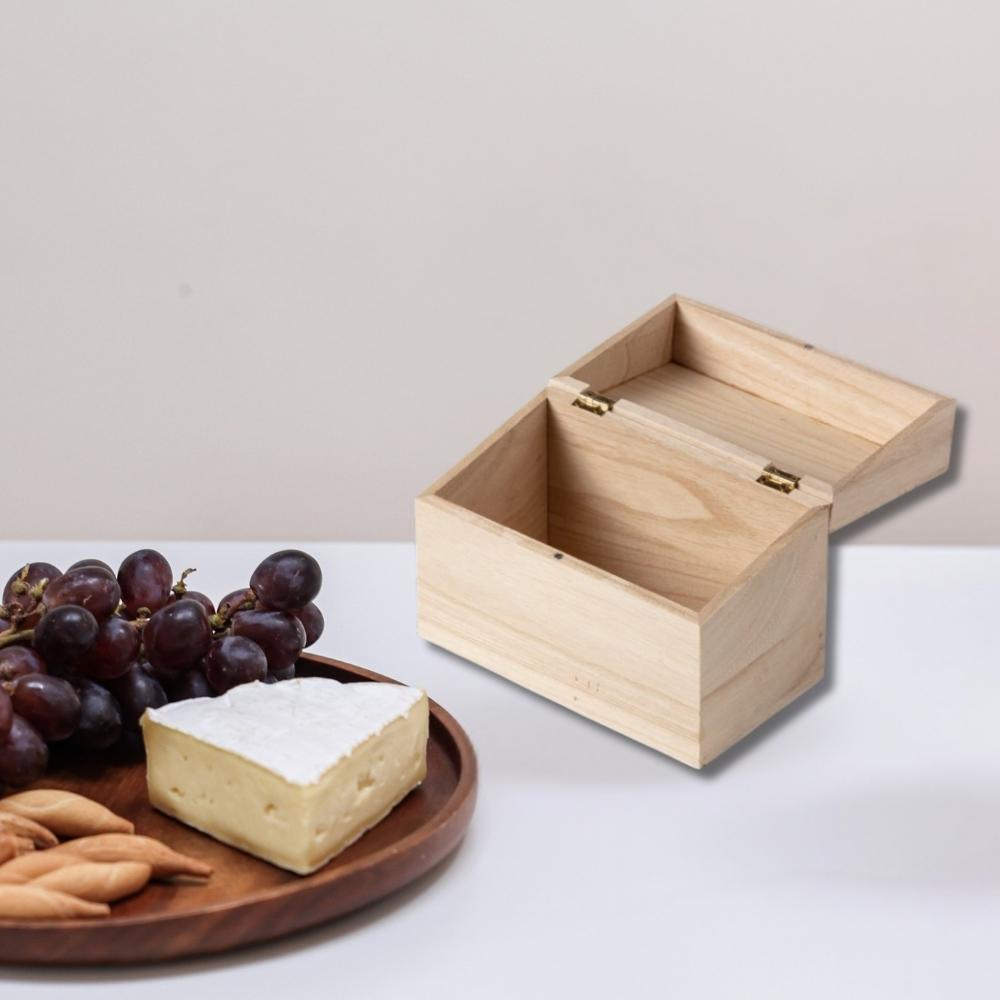 6.5" Wood Recipe Box