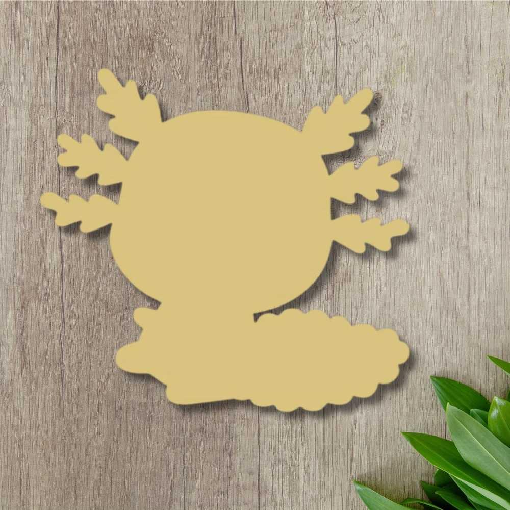 6" MDF Wooden Cutout - Axolotl