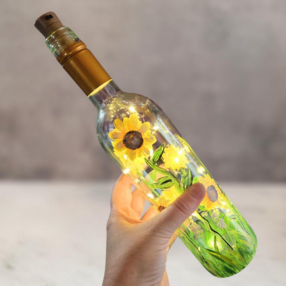 Fairy Light Wine Bottle
